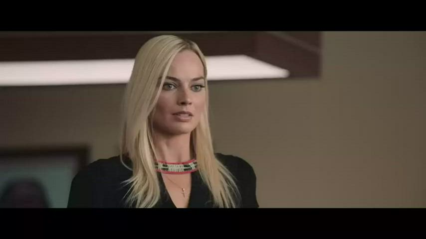 blonde margot robbie panties gif