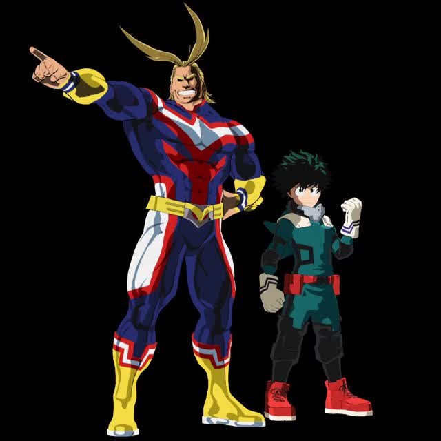 All Might With Midoriya