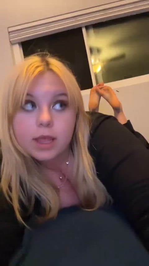 19 years old babe blonde doggystyle horny sex tape slut thot tiktok white girl gif