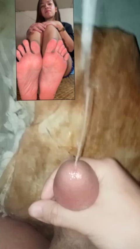 cum on feet cumshot filipina foot fetish joi jerk off soles tribute whore gif