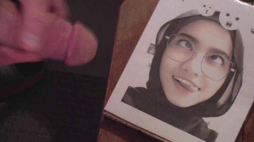 facial glasses hijab tribute gif