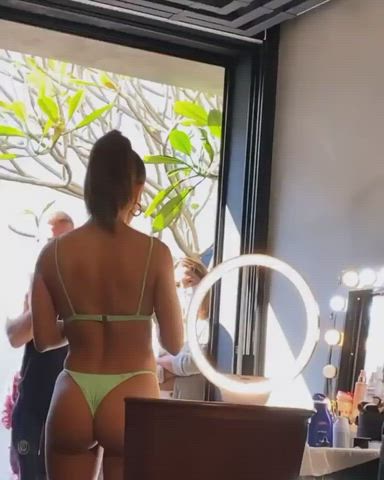 ass bikini brazilian brunette celebrity thick thong gif