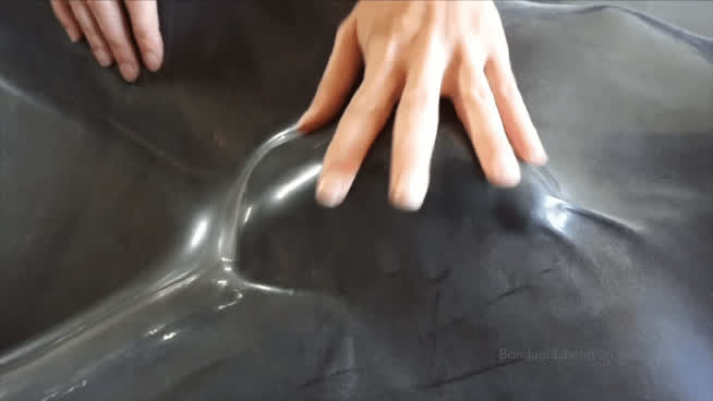 fetish handjob latex rubber gif
