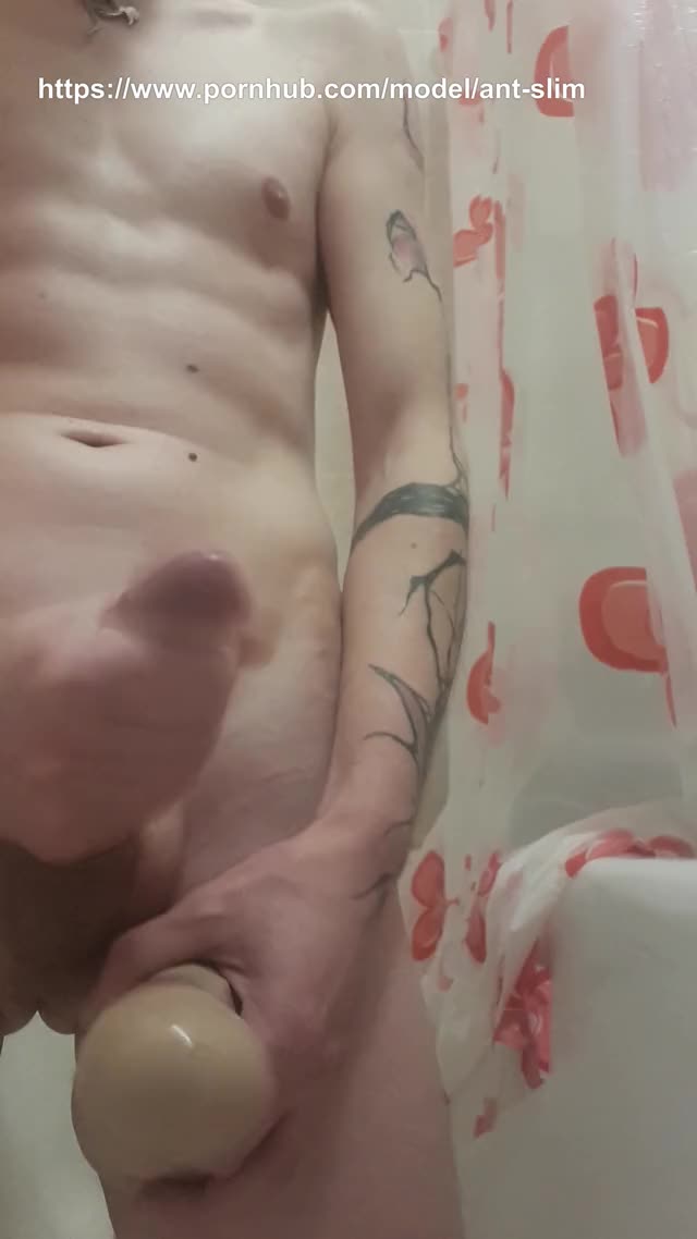 BATH cumshot with toy