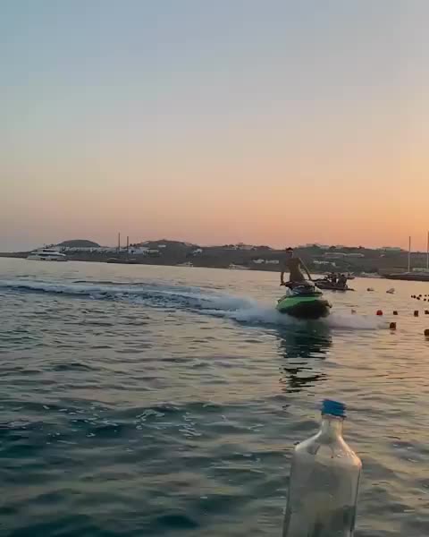 Kendall Jenner - Bottle Cap Challenge on Jet Ski