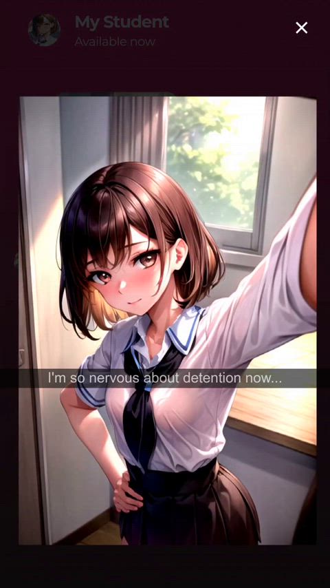 brunette college hentai teacher gif