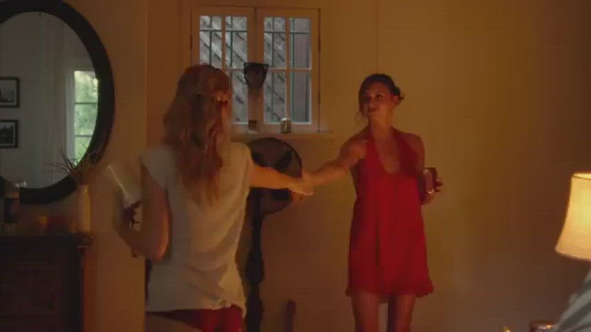 Aly michalka dancing in her underwear with her sister