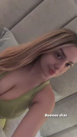 Boobs Cleavage Latina Smile Tits gif