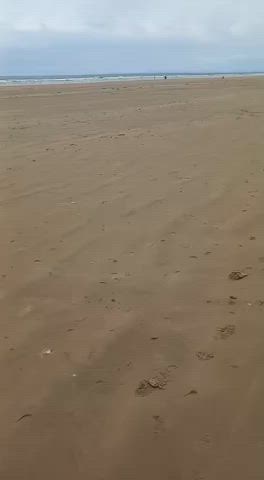 piss pissing pee peeing beach public milf gif