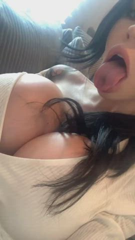 fake tits huge tits irish long tongue swedish gif