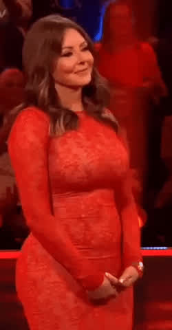 celebrity cleavage clothed dress huge tits non-nude sfw tight gif