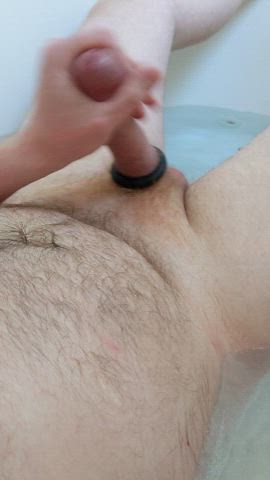 cock cock ring cum masturbating gif