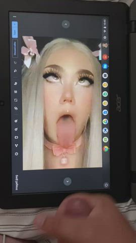 Ahegao cumslut takes a big load