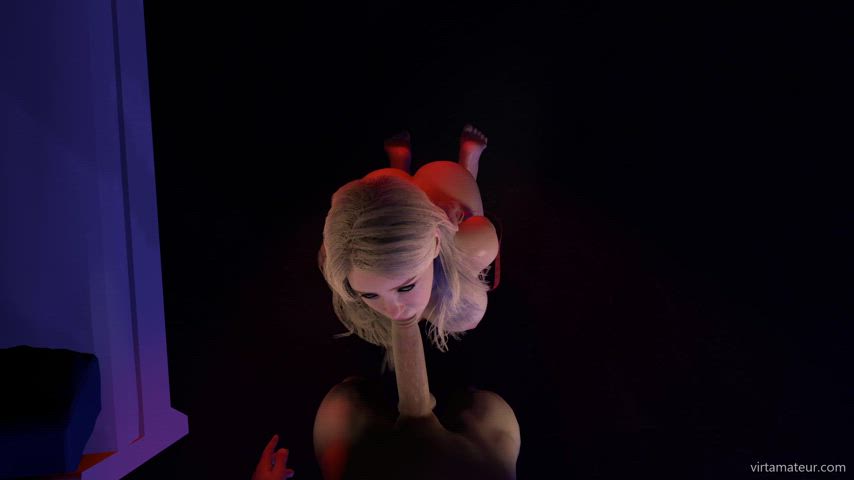 3d blonde blowjob vr gif