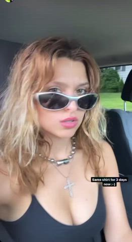 Car Cleavage Tits gif