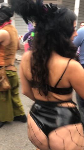 ass big ass dancing mardi gras public gif