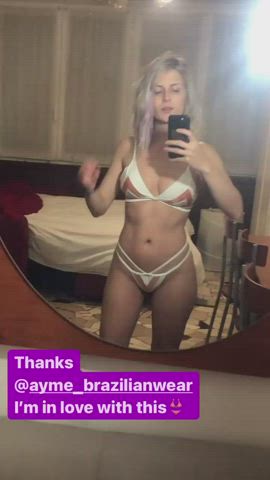 Bikini Blonde Selfie gif