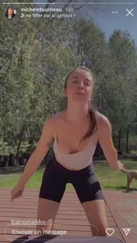 jiggling tits white girl gif