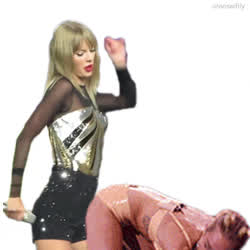Celebrity Miley Cyrus Taylor Swift Twerking gif