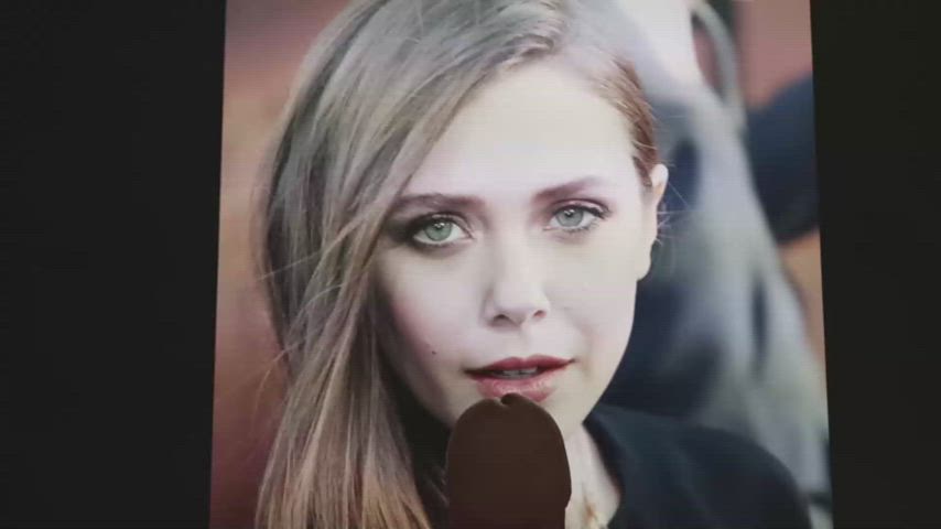 celebrity cum cumshot elizabeth olsen facial jerk off male masturbation tribute gif