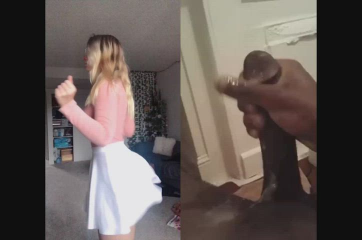 Blonde Booty Dancing TikTok gif