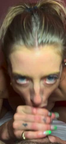 blonde blowjob blue eyes sucking gif