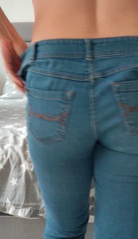 ass booty natural stripping tease teasing thong gif