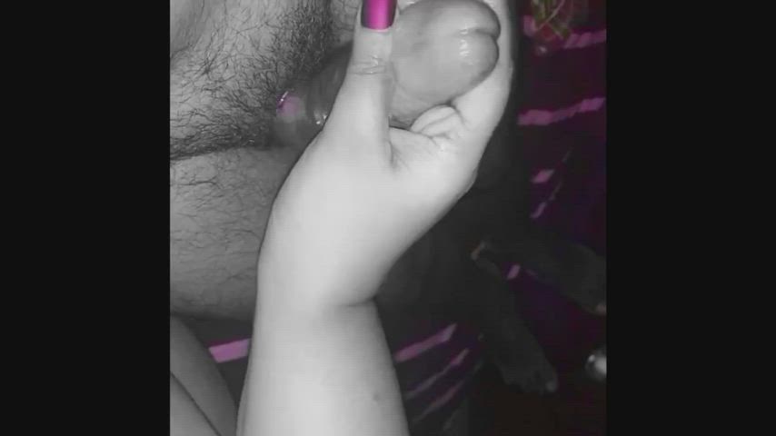edging fetish handjob massage nails pink precum quickie sensual tease gif