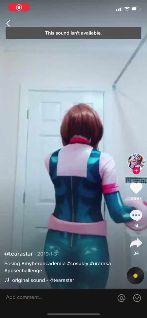 Sexy Uraraka cosplay dance cute