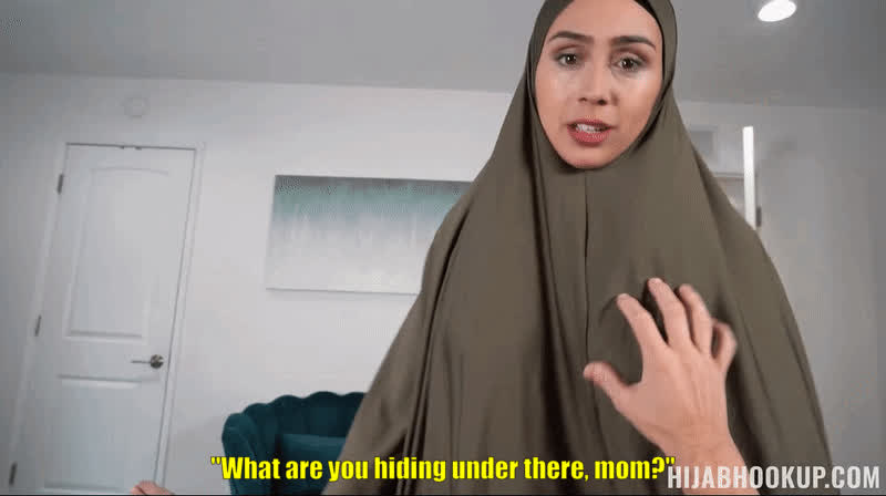 arab caption clothed family hijab mom muslim son taboo gif