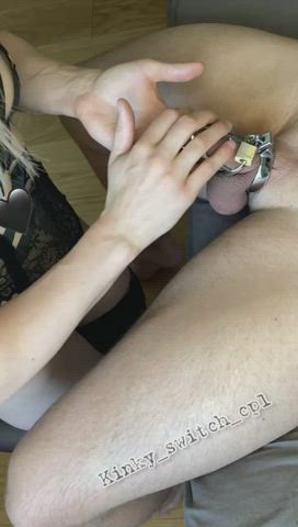 Here is a clip to the picture I recently posted.🤤 His cock was really struggling