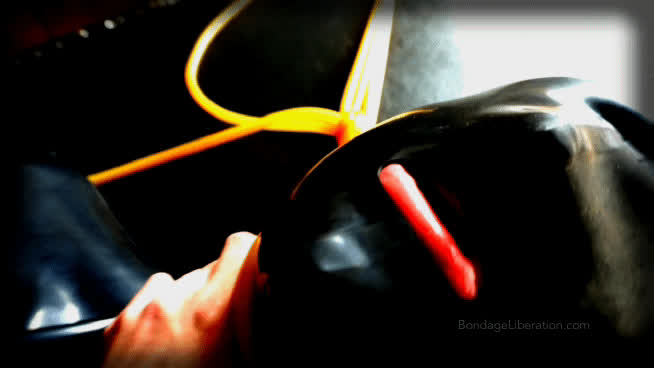 bdsm bondage fetish fishnet hitachi latex rubber gif