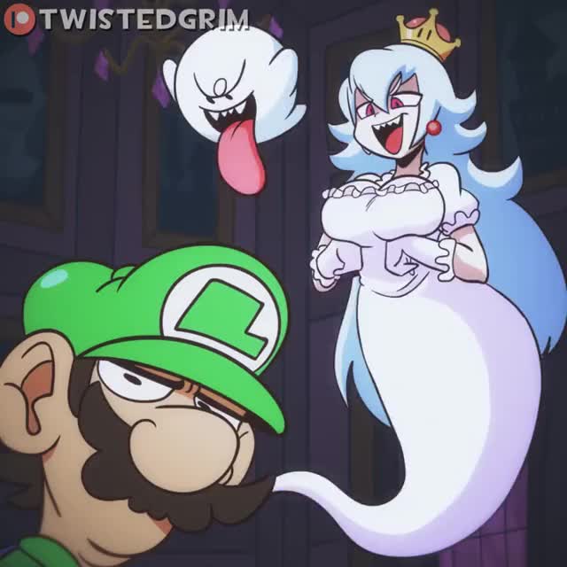 boo, luigi, and princess king boo (luigi's mansion, mario (series), and new super