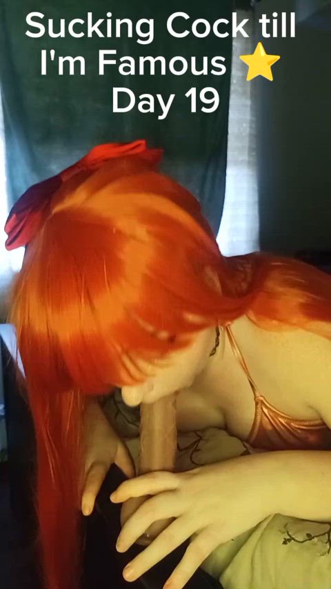 blowjob cosplay costume dildo halloween pawg redhead teen thick thick thighs blowjob-sluts