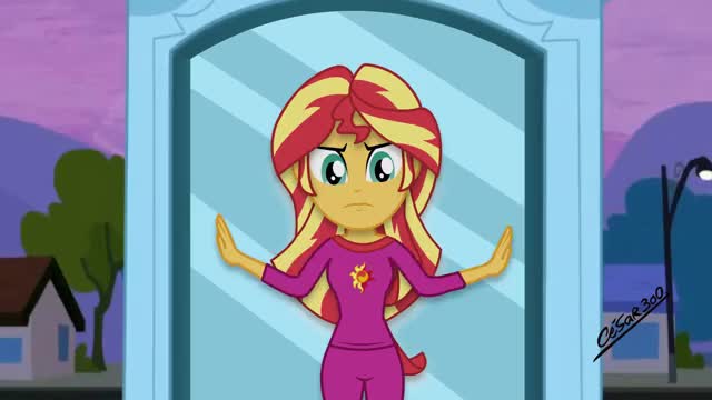 Sunset Shimmer tickled