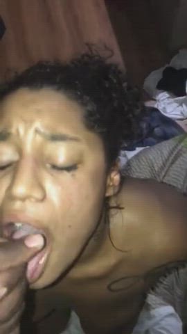 blowjob cum cumshot ebony gif