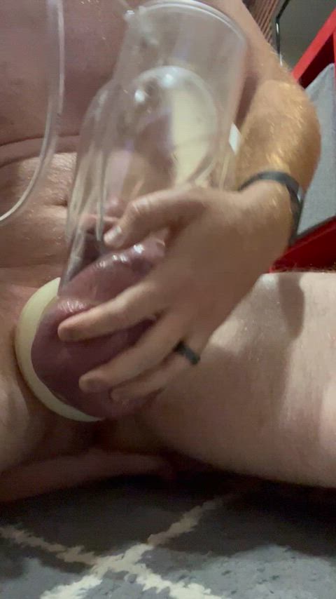 amateur big balls penis pump gif