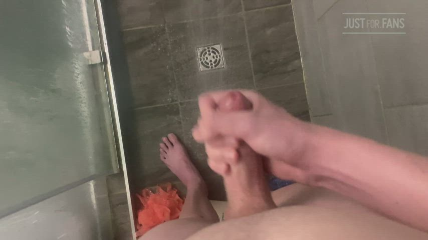 cum cumshot femboy gay orgasm redhead shower teen twink gif