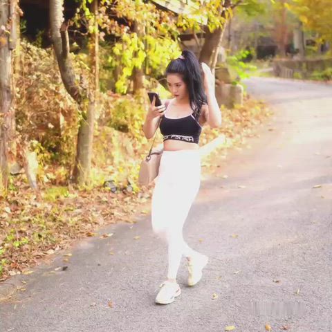 asian beautiful cute korean leggings sexy gif