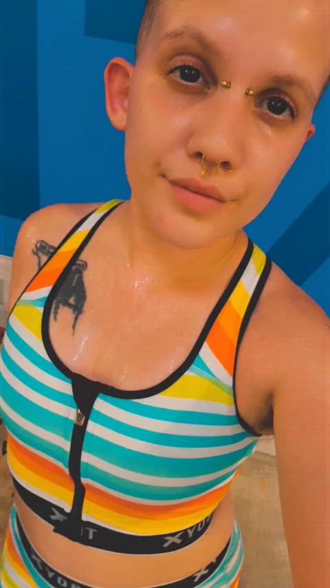 gym sports bra swimsuit gif