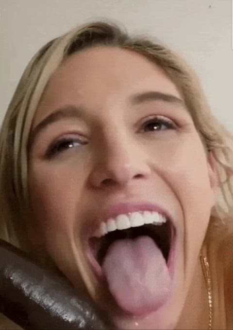 bbc blonde cum cum in mouth cumshot pornstar gif