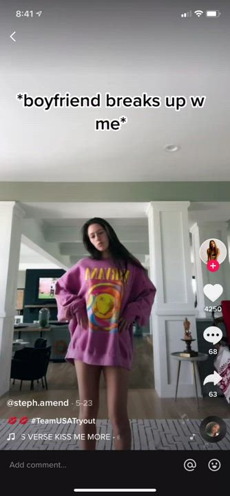 Cleavage Teen TikTok gif