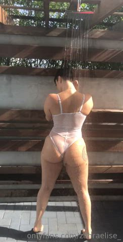 Big Ass OnlyFans Outdoor Shower gif