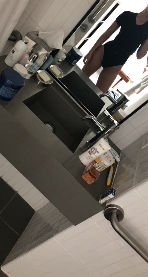 bathroom nude tits gif