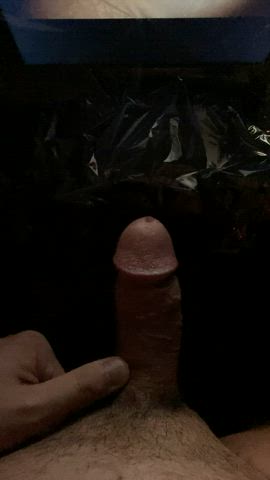 amateur big dick cock cumshot masturbating gif