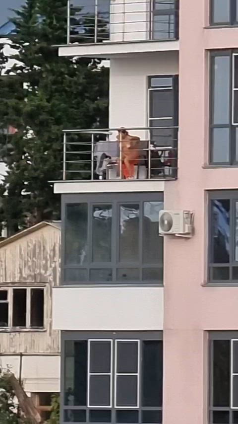 amateur milf neighbor public spy tits voyeur gif