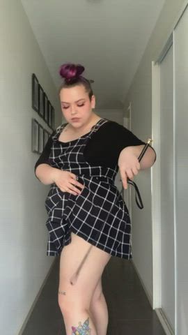 A masochistic service sub cosplaying as a domme - cum put me in my place