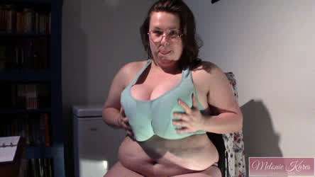 BBW Belly Button Big Tits Bra Breast Sucking Busty Cleavage Glasses Huge Tits Natural