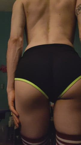 ass ass spread booty femboy gay latina pawg shorts sissy gif