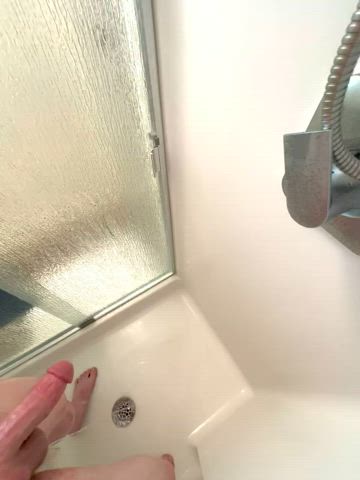 bwc big dick cock shaved shower gif